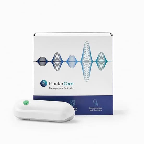 Plantarcare treatment for plantar fasciitis, boxed with full instructions.